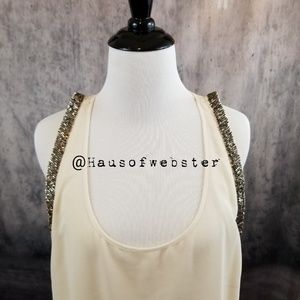 [Jeans by Buffalo] NWT sheer beaded sleeveless top